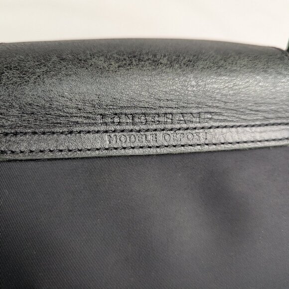 Longchamp Le Pliage Nylon Hobo Black Shoulder Bag Made in France. - Picture 6 of 16